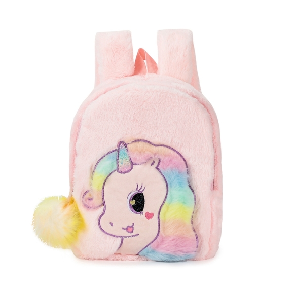 Cute Plush Unicorn Toddler Mini Travel Bag Princess Plush Backpack for Girls 1-6 - Picture 12 of 14
